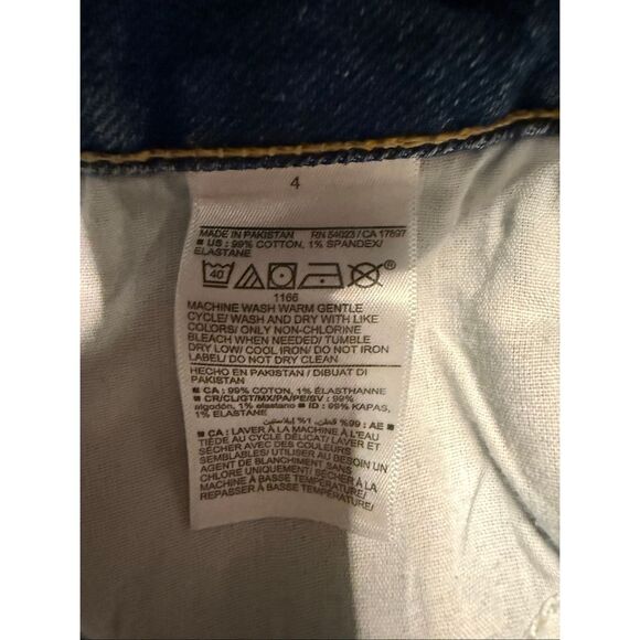 Old navy medium wash distressed high rise curvy og straight size 4 NEW - Picture 5 of 5